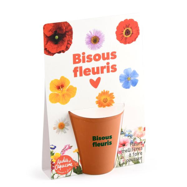 Radis et Capucine - Kit jardinage - Fleurs Mellifères - Bisous Fleuris - MEDIA_3D